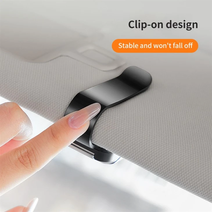 Car Organizer Sun Visor Clip - Hold Sunglasses/ Receipts/Cards,Durable Car Interior Accessories With Easy Installation, OEM Support