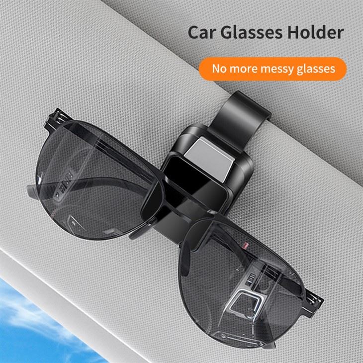 Car Organizer Sun Visor Clip - Hold Sunglasses/ Receipts/Cards,Durable Car Interior Accessories With Easy Installation, OEM Support